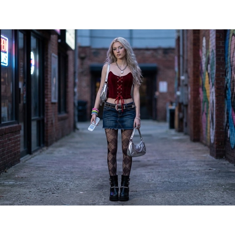 Red Velvet Lace Up Corset Top Y2K Sweetheart Neck Sleeveless Cami Burgundy XS